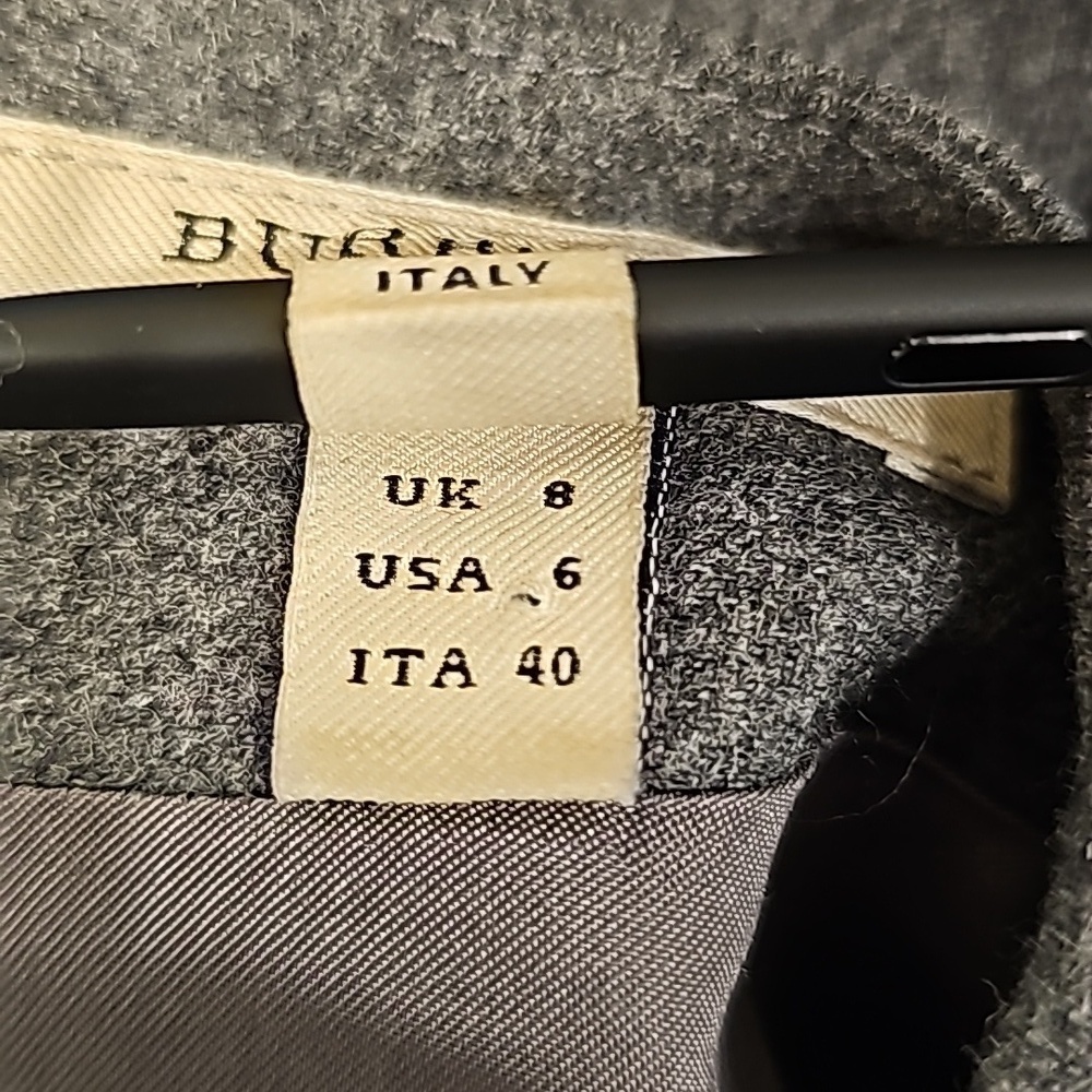 Burberry Gray Cashmere Wool Blend Sleeveless Dress - Size 6 - Picture 8 of 11